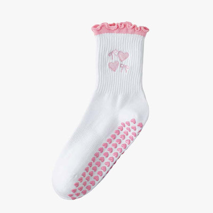 Crew Non Slip Grip Socks - Cherry