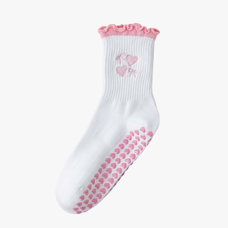 Crew Non Slip Grip Socks - Cherry