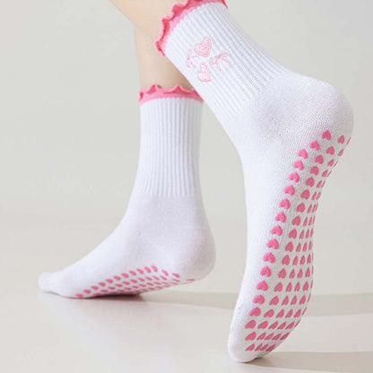 Crew Non Slip Grip Socks - Cherry