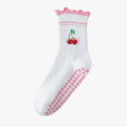 Crew Non Slip Grip Socks - Cherry