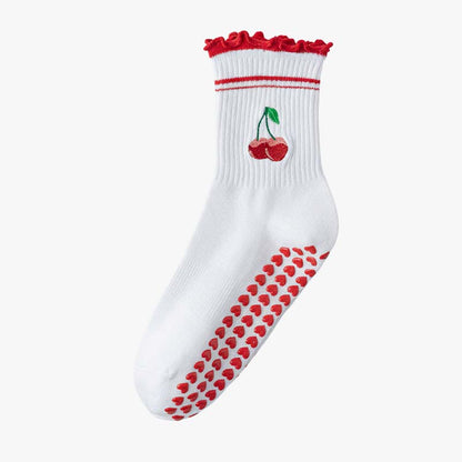 Crew Non Slip Grip Socks - Cherry