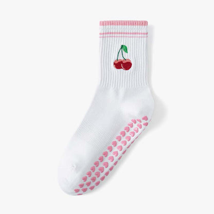 Crew Non Slip Grip Socks - Cherry