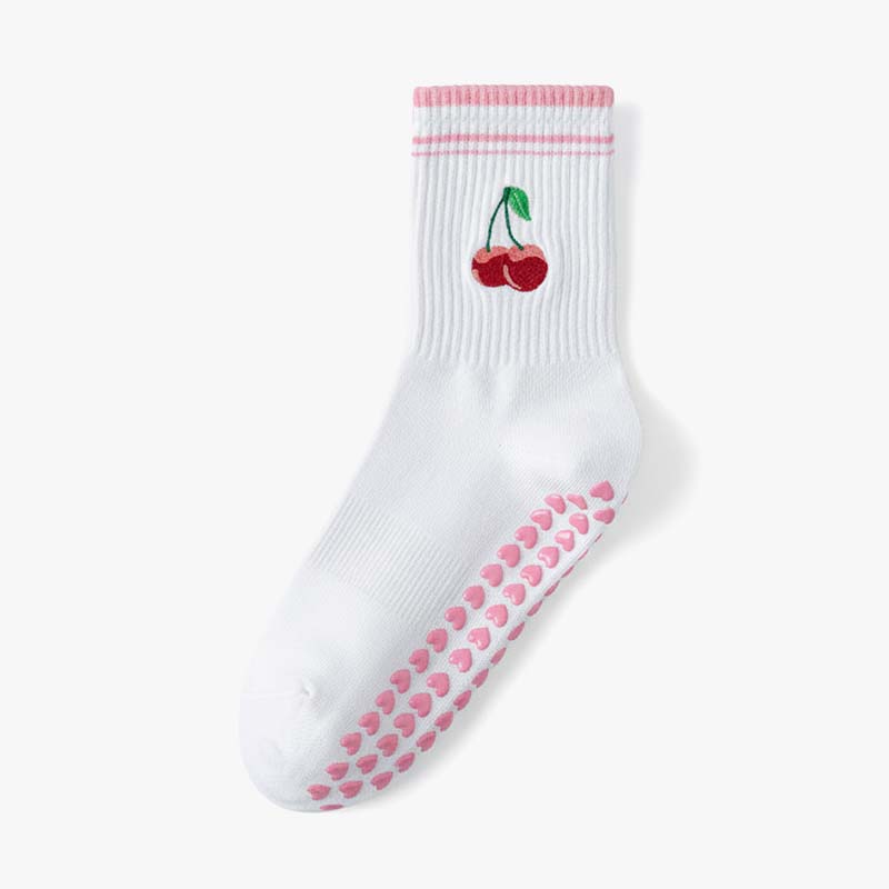 Crew Non Slip Grip Socks - Cherry
