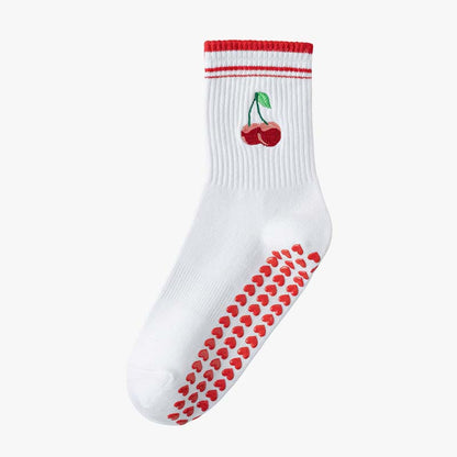 Crew Non Slip Grip Socks - Cherry